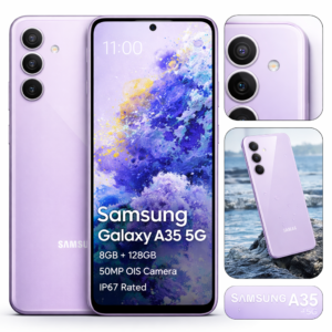 Samsung Galaxy A35 5G (8GB RAM, 128GB Storage) | Awesome Lilac | 50MP OIS Camera